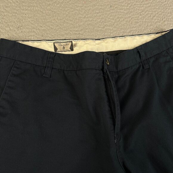 Volcom Chino Pants Mens 36x31 Blue Cotton Blend Straight Leg Skate Surf Casual - Picture 4 of 11